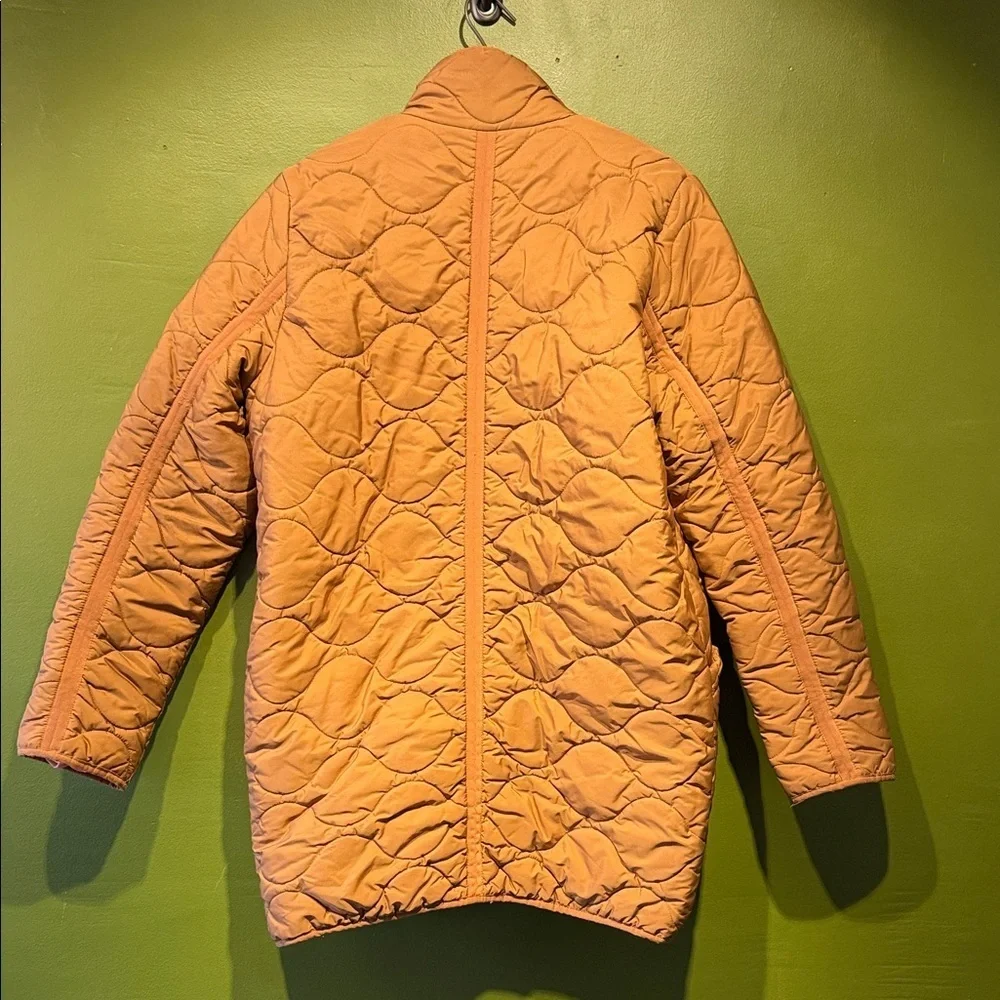 J. Crew Women's Signature Puffer Quilted Jacket - Orange Medium Tall